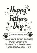 The best a dog could wish for Father's Day card created by Silly Prints