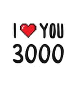 Cute Anniversary Card / Valentines Day Card - Endgame -  I love you 3000 created by Picardso