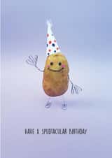 Cute Birthday Card - Spud - Pun created by KatieLouDraws