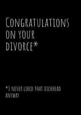 divorce congrats Congratulations Card 12007 created by #TrueStory Designs