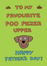 Happy Father's Day to my Favourite Poo Picker Upper created by Off The Leash Cartoons by Rupert Fawcett