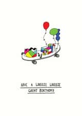 skate wheelie Birthday Card 1656 created by The Baldy Egg