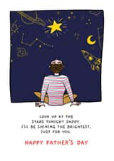 bereavement stars Father's Day Card 3464 created by Ivorymint cards