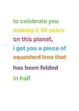 40 birthday Birthday Card 12321 created by Dotish Designs