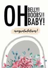 belly boobs Congratulations Card 5764 created by Open Space Collective