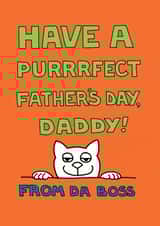 cat humour Father's Day Card 1813 created by On The Prowl Cat Cartoons