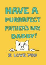 cat funny Father's Day Card 1816 created by On The Prowl Cat Cartoons