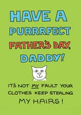 funny humour Father's Day Card 1817 created by On The Prowl Cat Cartoons