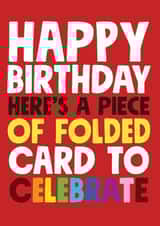 Funny folded card to celebrate birthday card created by Roll Creative