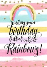Traditional Birthday Card - For Her - Rainbow created by Vanilla Frosting Studio