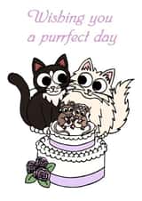 Purrfect day wedding card created by Kim Onyskiw