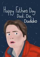 back to the future marty mcfly Father's Day Card 12909 created by Ahillustrations