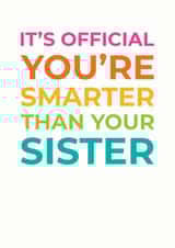 Funny Exam Results Card - Smarter than your Sister created by Studio 9