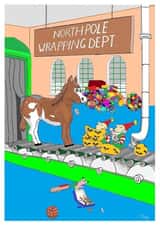 northpole wrapping Christmas Card 15006 created by Andrew Murphy