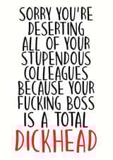 sorry deserting Leaving Card 13952 created by Smudge & Splash