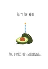 millennial avocado Birthday Card 7763 created by Lou La La