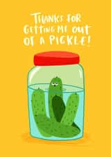 pickle gherkin Thank You Card 6252 created by Lucy Maggie Designs