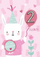 Second Birthday Party Bunny Card created by Juniper and Rose Studio