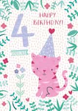 Fourth Birthday Party Jungle Tiger Card created by Juniper and Rose Studio