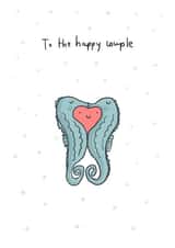 Sea horses kissing - wedding card created by Sarah Ray