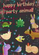 party footprints Birthday Card 1228 created by Megan Higgins