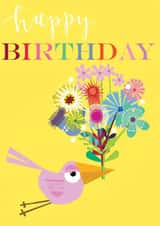 birthday card - flower bouquet - happy birthday - funny and cute created by Kali Stileman