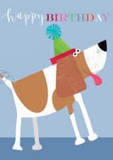 birthday card - beagle - happy birthday - funny and cute created by Kali Stileman