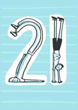 21 yoga Birthday Card 25738 created by Sarah Ray