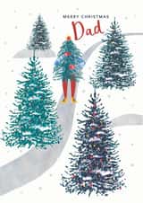 Classic Christmas Card - For Dad - Trees created by Louise Tiler