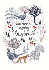 Classic Christmas Card - Grandma - Grandmother - Festive Animals created by Louise Tiler