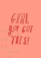 girl you Good Luck Card 15581 created by Ame Illustrates