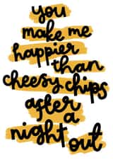Funny Cheesy Chips Valentine's Card created by Oh, Laura