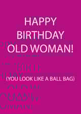 old woman Birthday Card 15612 created by Blue Goldfish