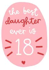 The Best Daughter is 18 Birthday Card created by Oh, Laura