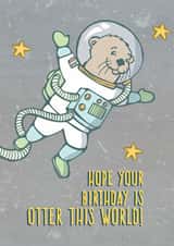 Space Otter Birthday Card created by Tami Boyce