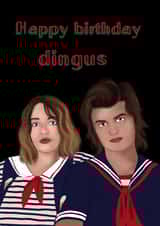 dingus robin Birthday Card 12911 created by Ahillustrations