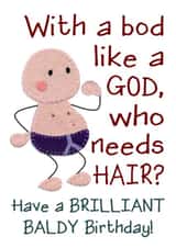 male husband Birthday Card 12046 created by Presents Felt