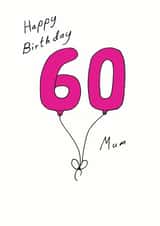 60 happy Birthday Card 7033 created by A Ray of Sunshine Cards