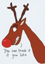 rudolph red nose Christmas Card 15754 created by Blood Bath Cards