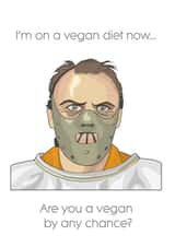 Vegan Hannibal Lecter card created by @2Fs Design