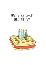waffle cake Birthday Card 12772 created by Gillian Panter