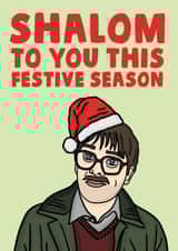 Shalom Friday Night Dinner Christmas card created by Studio Doodles