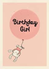 Cute Birthday Card - For Her - Rabbit created by Cathy Haworth