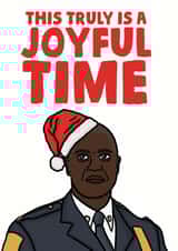 Raymond Holt from Brooklyn 99 Christmas joy created by Studio Doodles