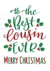 best cousin Christmas Card 7633 created by Ness Nordberg
