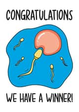 Sperm Pun New Baby Congratulations Card created by TeePee Creations