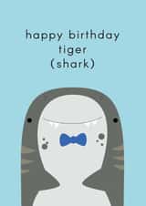 A cute birthday card for a shark lover created by Elkish