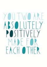 Made For Each Other - Engagement Card created by Sweetlove Press