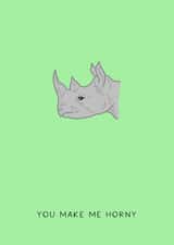 rhino horny Anniversary Card 33168 created by Darwin Designs