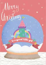 castle rainbow Christmas Card 13753 created by Lukanna Designs